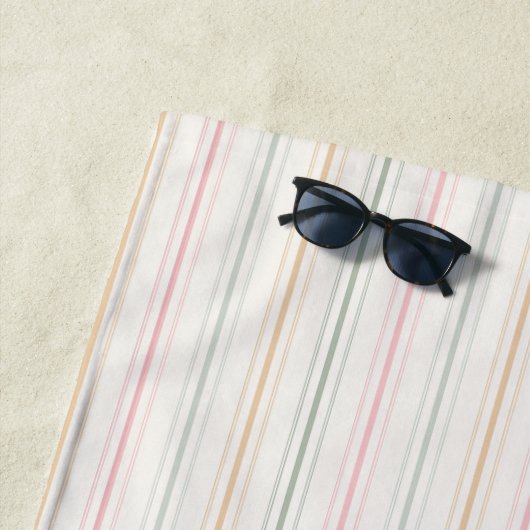 Elegantes Pastel Stripes Beach Handtuch (Beispiel)