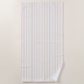 Elegantes Pastel Stripes Beach Handtuch (Vorderseite)