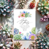 Elegantes Pastel Succulent Garden Party Einladung