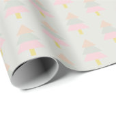 Elegantes Pastel Tree Winter Pattern Geschenkpapier (Rolleneckpunkt)