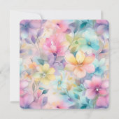 Elegantes Pastel Watercolor Florals Brautparty Einladung (Rückseite)