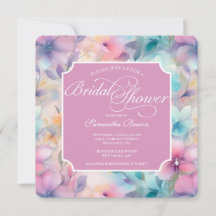 Elegantes Pastel Watercolor Florals Brautparty