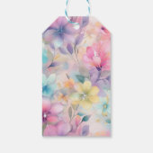 Elegantes Pastel Watercolor Florals Brautparty Geschenkanhänger (Rückseite)