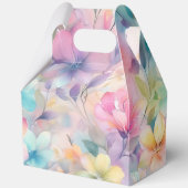 Elegantes Pastel Watercolor Florals Brautparty Geschenkschachtel (Rückseite)