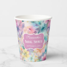 Elegantes Pastel Watercolor Florals Brautparty