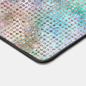 Elegantes Pastelfarben-Gem-Muster-Monogramm Schreibtischunterlage (Ecke)