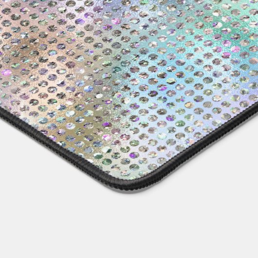 Elegantes Pastelfarben-Gem-Muster-Monogramm Schreibtischunterlage (Ecke)