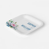 Elegantes Pastell-Blumenbouquet Pappteller (Gewinkelt)