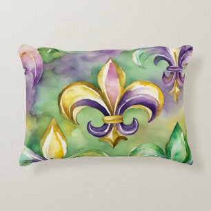 Elegantes Pastell Mardi Gras Dekokissen
