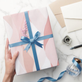 Elegantes Pastell-Rosa-Rosen-Wellen-Abstraktmuster Geschenkpapier