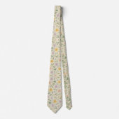 Elegantes Pastell-Stern-Blumenmuster Krawatte (Vorderseite)
