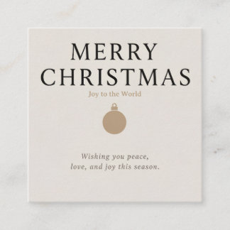 Elegantes Pastell-Weihnachten, minimalistischer Sc Begleitkarte