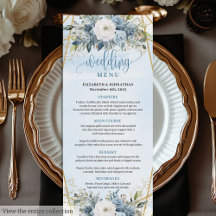 Elegantes Pastellblau-Eukalyptus-Blumen-Hochzeitsm