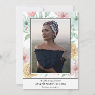 Elegantes Pastellblumen in liebevollem Dankeskarte