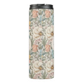 Elegantes Pastellfarben, Vintages Blumenmonogramm Thermosbecher (Rückseite)