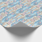 Elegantes pastellfarbenes Barockmuster Geschenkpapier (Ecke)