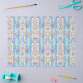 Elegantes pastellfarbenes Barockmuster Seidenpapier (Basteln)