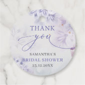 Elegantes pastellfarbenes lila Frühlingsblumen Bra Geschenkanhänger (Rückseite)