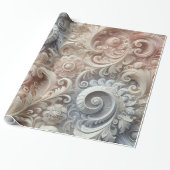 Elegantes, pastellfarbenes Spitzenmuster Geschenkpapier (Ungerollt)