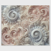 Elegantes, pastellfarbenes Spitzenmuster Geschenkpapier (Flach)