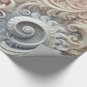 Elegantes, pastellfarbenes Spitzenmuster Geschenkpapier (Ecke)