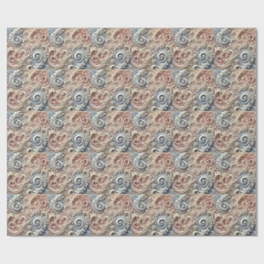 Elegantes, pastellfarbenes Spitzenmuster Geschenkpapier (Flach)