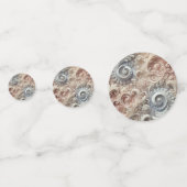Elegantes, pastellfarbenes Spitzenmuster Konfetti (Vorderseiten)