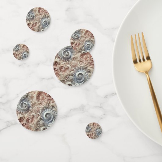 Elegantes, pastellfarbenes Spitzenmuster Konfetti (Gruppe)