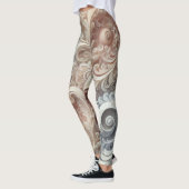 Elegantes, pastellfarbenes Spitzenmuster Leggings (Links)