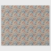 Elegantes, pastellfarbenes Spitzenmuster mit Farbv Geschenkpapier (Flach)
