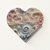 Elegantes, pastellfarbenes Spitzenmuster Notizblock (Rückseite)