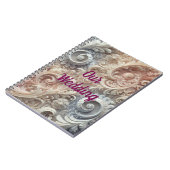 Elegantes, pastellfarbenes Spitzenmuster Notizblock (Linke Seite)