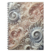 Elegantes, pastellfarbenes Spitzenmuster Notizblock (Vorderseite)