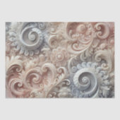 Elegantes, pastellfarbenes Spitzenmuster Seidenpapier (Vorderseite)