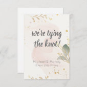 Elegantes pastellfarbenes Wasser Save the Date (Vorne/Hinten)