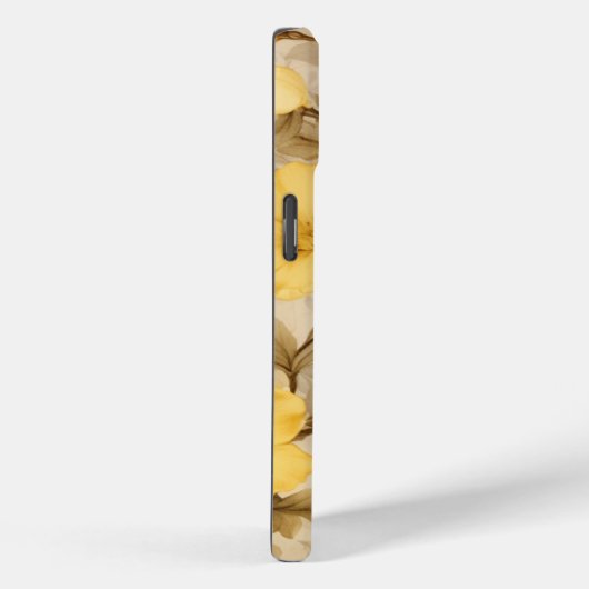 Elegantes Pastellgelbes Primrose Monogramm Case-Mate iPhone Hülle (Rückseite / Rechts)