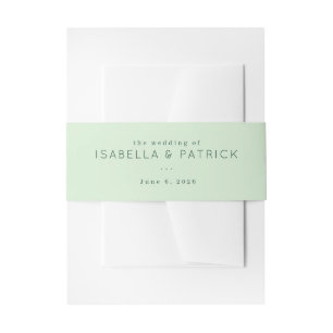 Elegantes Pastellgrün Minimalistisch Einladungsbanderole