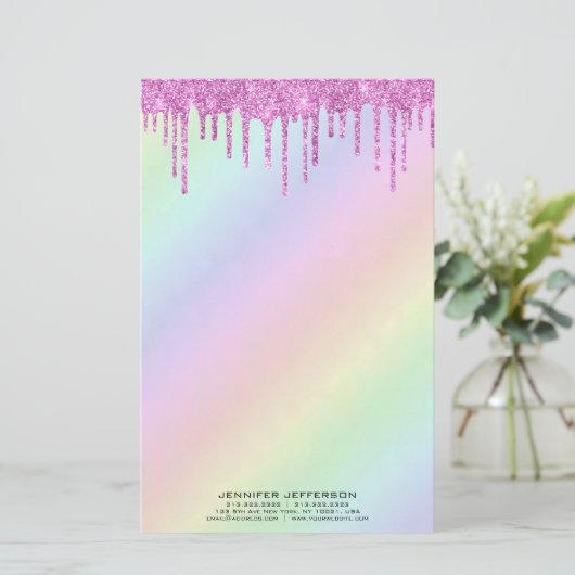 Elegantes Pastellpapier Briefpapier (Stehend Vorderseite)