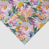 Elegantes Pastellrosa Abstraktes Blumenmuster Seidenpapier (Detail)