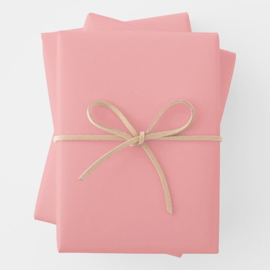 Elegantes Pastellrosa Minimalistisch und elegant Geschenkpapier Set (Beispiel)