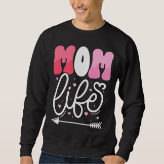 Elegantes Pastellrosa-Mom-Life-Script-Design Sweatshirt
