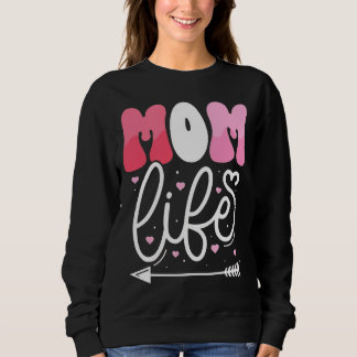 Elegantes Pastellrosa-Mom-Life-Script-Design Sweatshirt