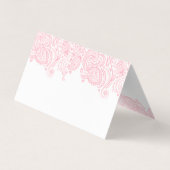 Elegantes Pastellrosa Paisley Visitenkarten (Rückseite)