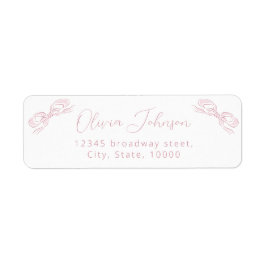 Elegantes Pastellrosa Rückgabeadresse-Etikett