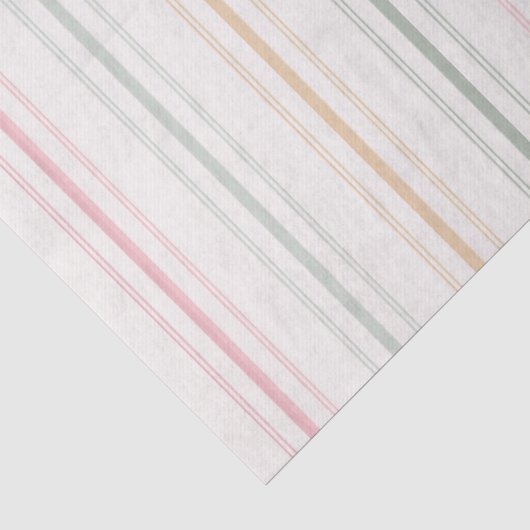 Elegantes Pastellstreifen-Papiertücher Seidenpapier (Ausschnitt)