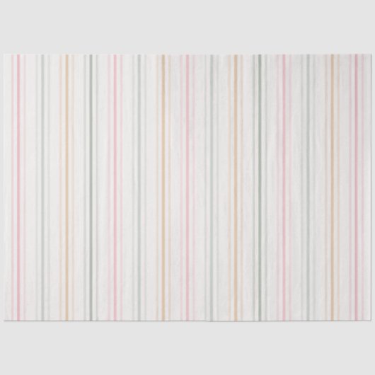 Elegantes Pastellstreifen-Papiertücher Seidenpapier (Vorderseite)
