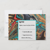 Elegantes Pastelöl Abstrakte Hochzeiten RSVP Karte (Vorderseite)