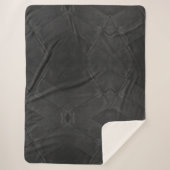 Elegantes Patchwork Muster Dunkelgrau schwarzer Le Sherpadecke (Vorderseite)