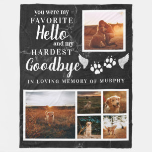 Elegantes Paw Prints Personalisiertes Memorial-Fot Fleecedecke