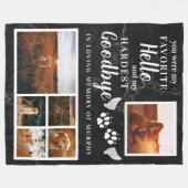 Elegantes Paw Prints Personalisiertes Memorial-Fot Fleecedecke (Vorderseite (Horizontal))